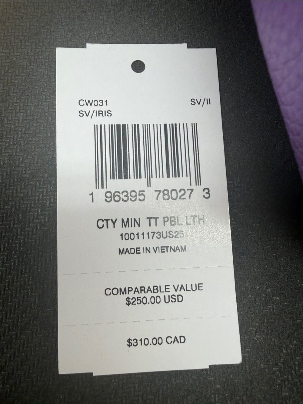 Coach City Mini Tote Bag in Iris/Purple - Picture 2 of 6
